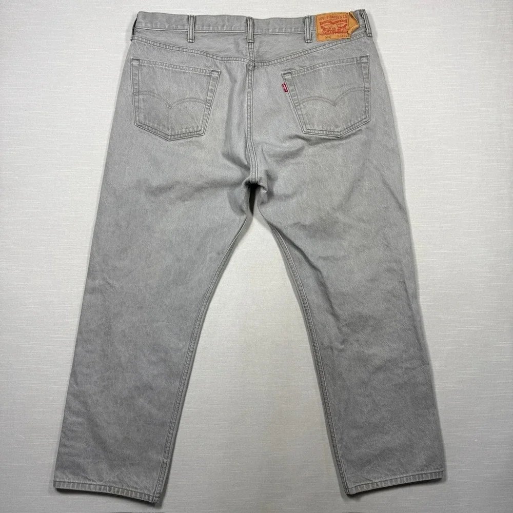 Levis 501xx Jeans Mens 44x32 (Fits 41X29)‎ Straight Gray Selvedge Stained